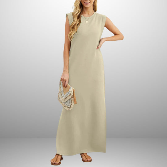 EMMA | Langes, fließendes, knitterfreies Kleid