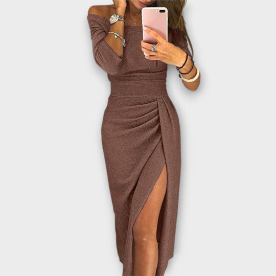 Minjee - Elegantes Off-Shoulder Kleid
