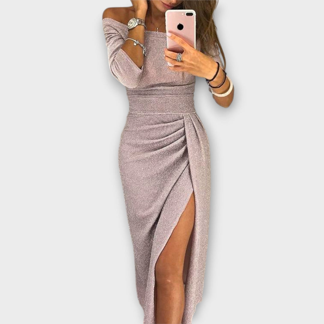 Minjee - Elegantes Off-Shoulder Kleid
