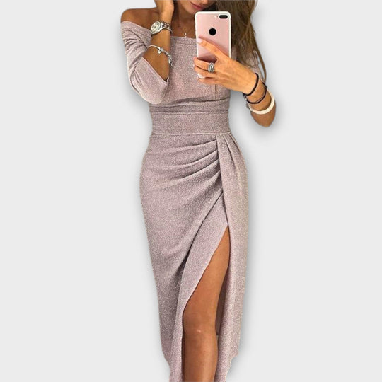 Minjee - Elegantes Off-Shoulder Kleid