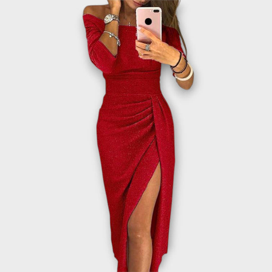 Minjee - Elegantes Off-Shoulder Kleid