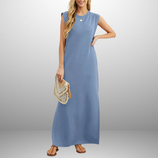EMMA | Langes, fließendes, knitterfreies Kleid