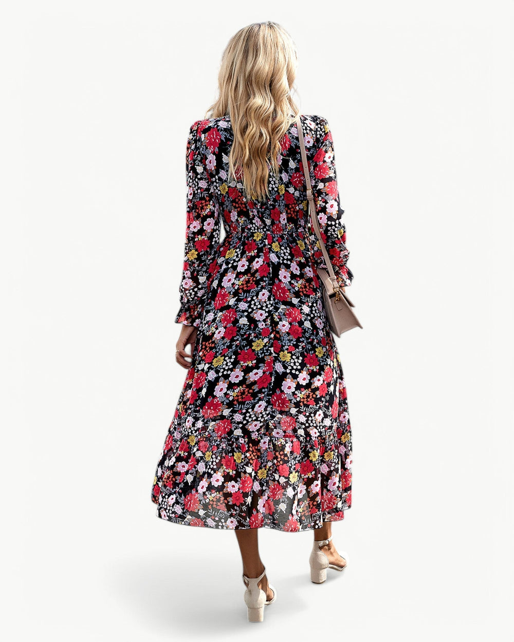 Elke - Midikleid mit floralem Muster