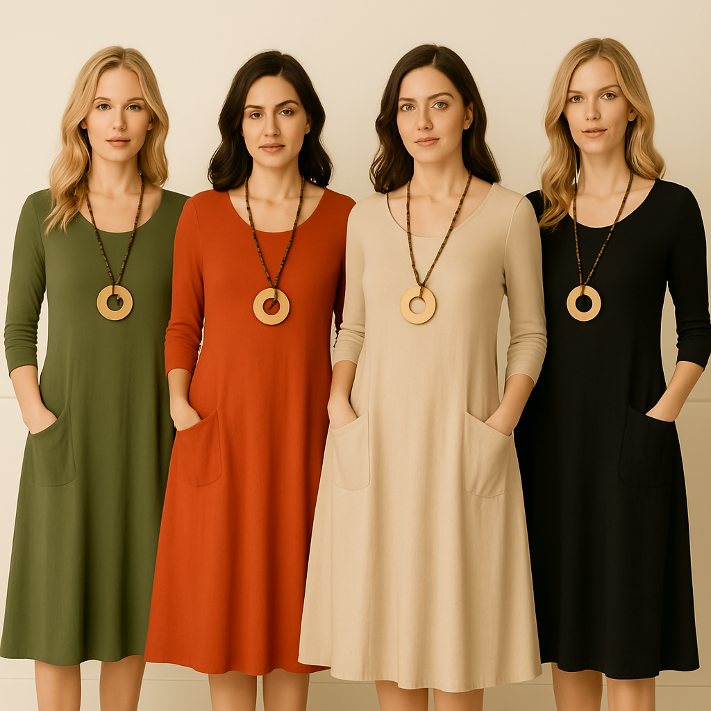 Sophie - Elegantes Langarmkleid