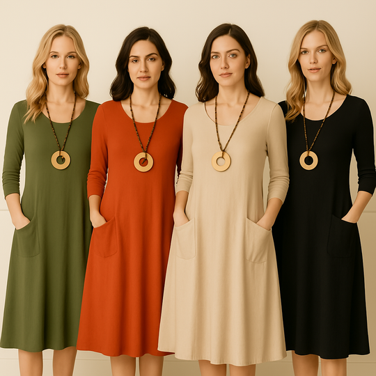 Sophie - Elegantes Langarmkleid