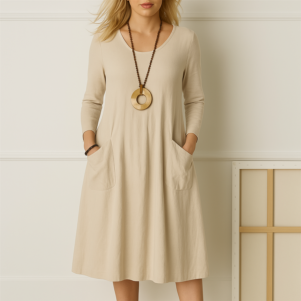 Sophie - Elegantes Langarmkleid